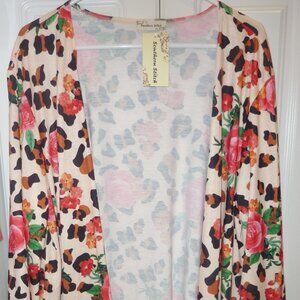 NWT Southern Stitch Kimono Style Long Cardigan Size 2X/3X